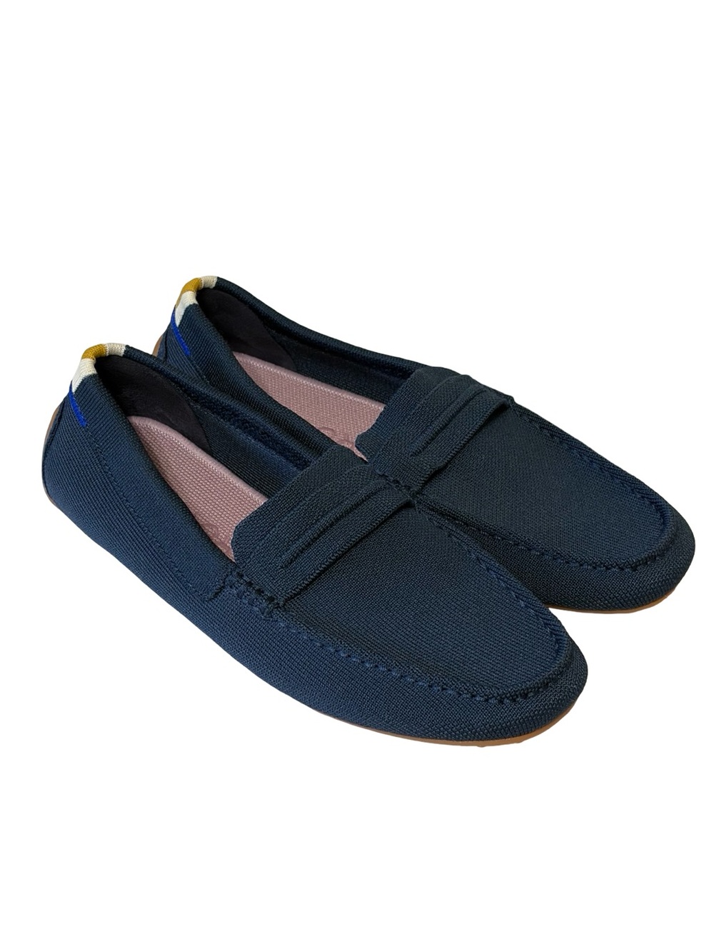 Rothy’s Women’s The Driver Loafer Blue with Pink Insole - Size 9.5